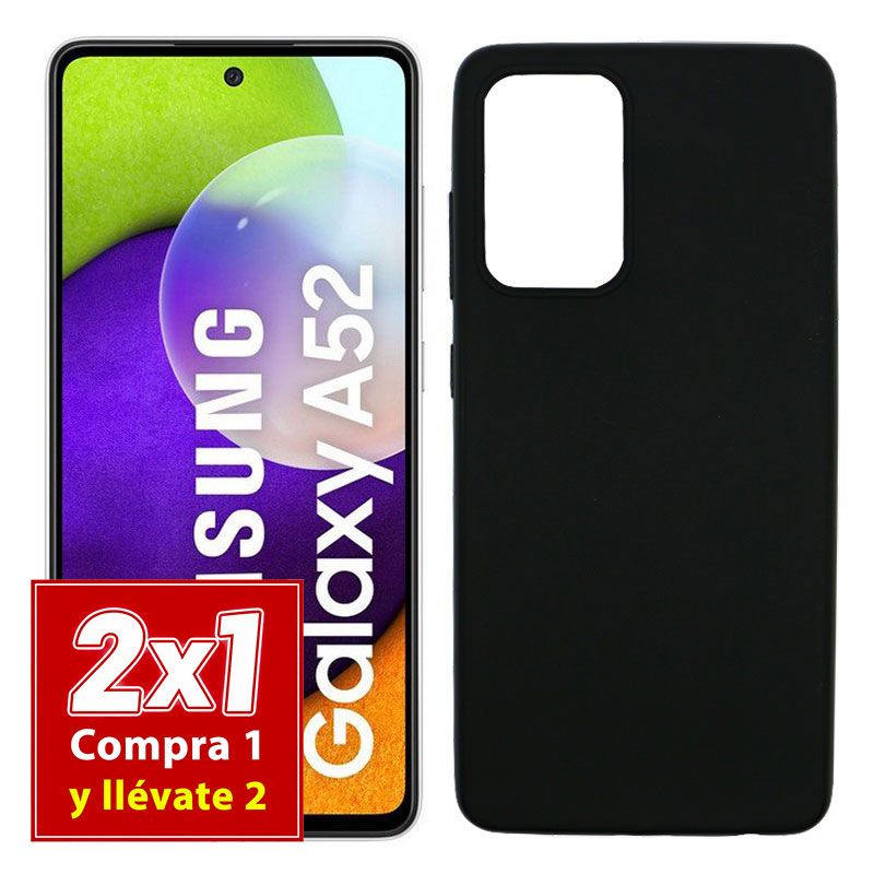 Funda negra para Samsung Galaxy A52 / A52 5G de silicona