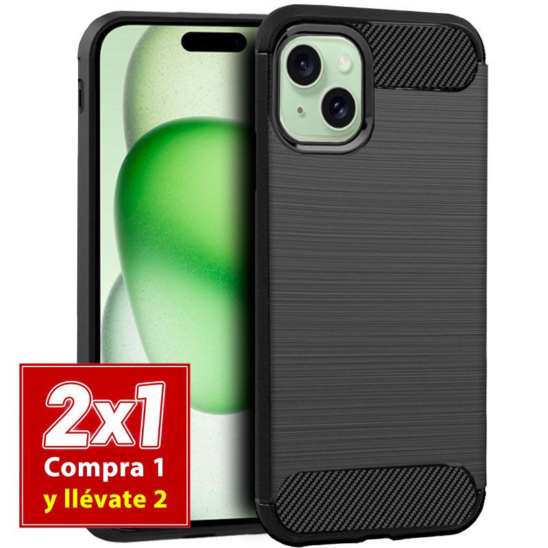 Funda diseño fibra de carbono para iPhone 15 Plus