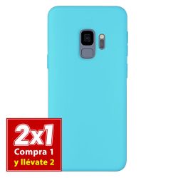 Funda de Silicona suave para Samsung Galaxy S9 Azul Celeste