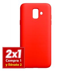 Funda de Silicona suave para Samsung Galaxy A6 Rojo