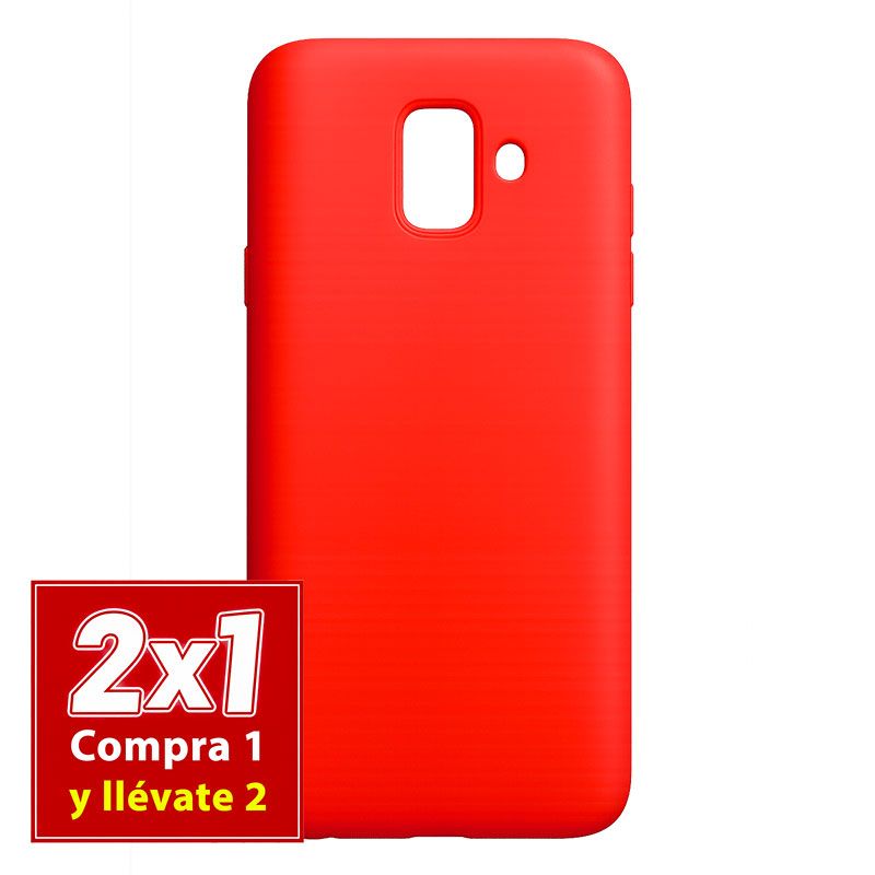 Funda de Silicona suave para Samsung Galaxy A6 Rojo