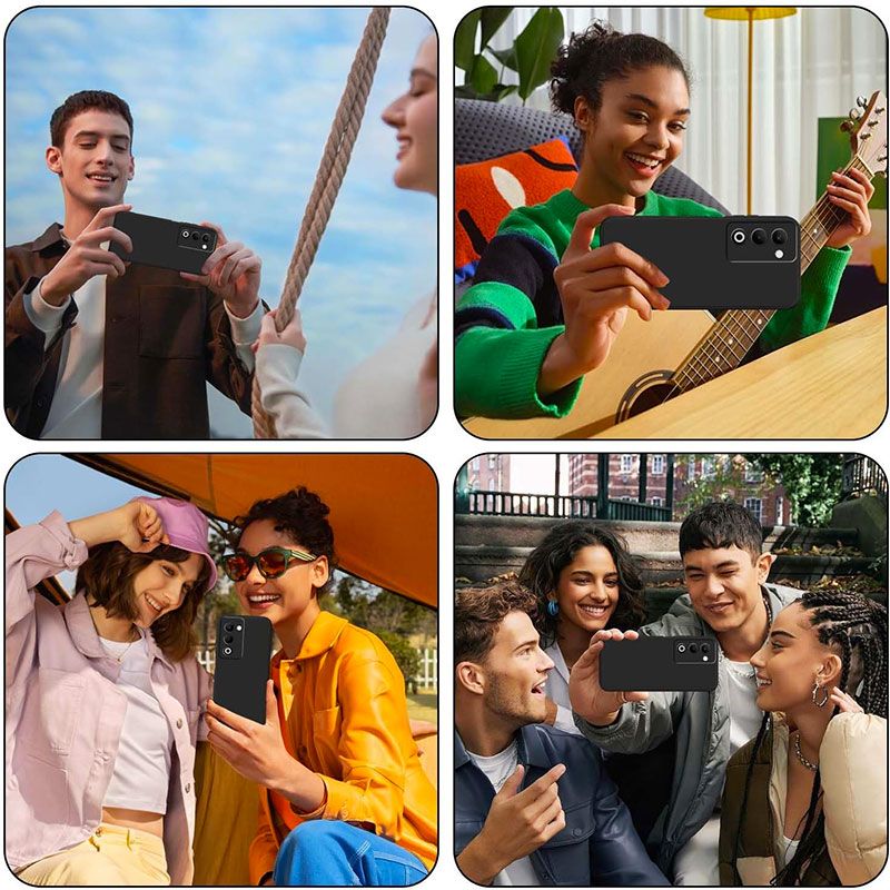 Funda negra de silicona suave para Oppo A5 4G / A5 5G