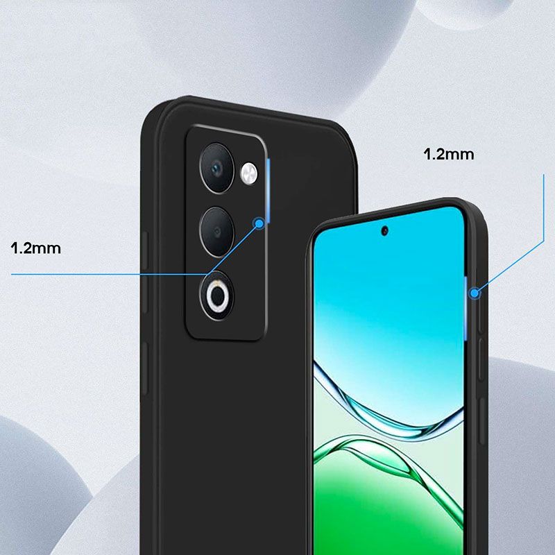 Funda negra de silicona suave para Oppo A5 4G / A5 5G