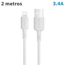 Cable USB a Lightning 3.4A de 2 metros y carga rápida