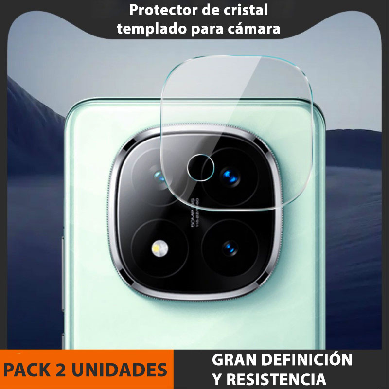 Pack 2 Protector cámara Xiaomi Redmi Note 14 Pro+ 5G
