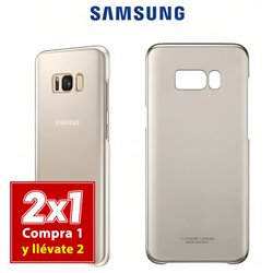 Carcasa Clear Cover Dorada para Samsung Galaxy S8 Plus