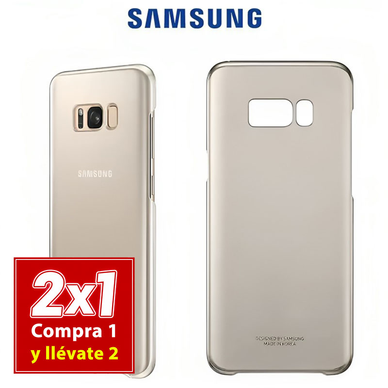 Carcasa Clear Cover Dorada para Samsung Galaxy S8 Plus
