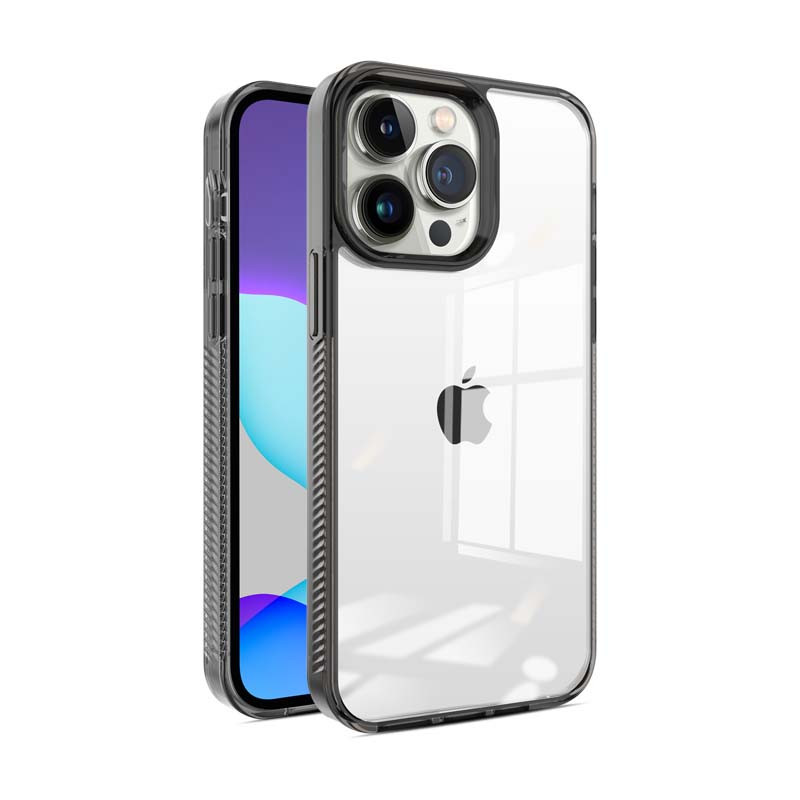 Funda Transparente con Borde Negro para iPhone 16 Pro Max