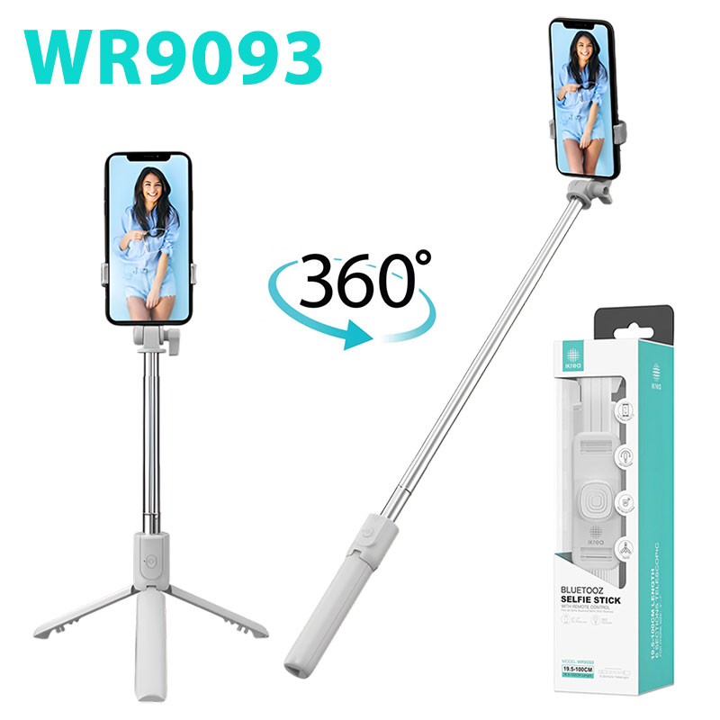 Palo Selfie con Trípode y Control Remoto Bluetooth WR9093
