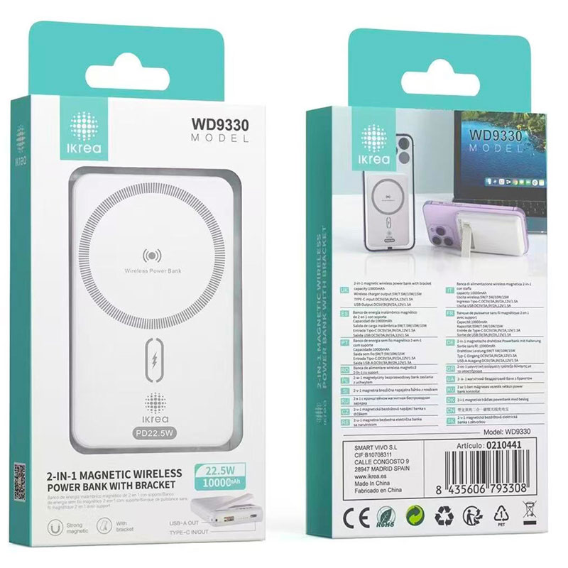 Batería Compatible con MagSafe 10000mAh y Carga Rápida WD9330