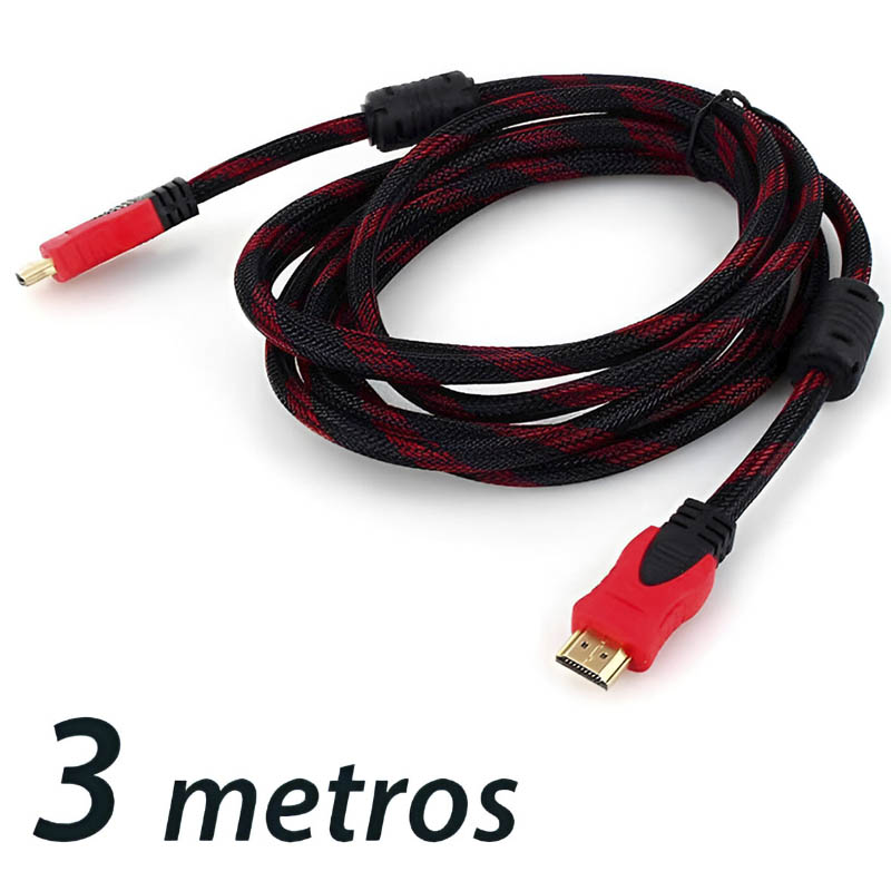 Cable HDMI con malla de nylon trenzada 3 metros Macho / Macho