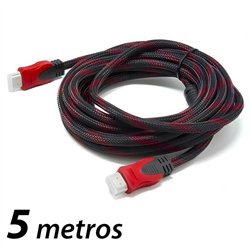 Cable HDMI con malla de nylon trenzada 5 metros Macho / Macho