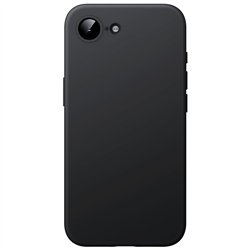 Funda de silicona suave para iPhone 16e Negro