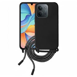 Funda con cordón para Xiaomi Redmi 15C (4G) Negro