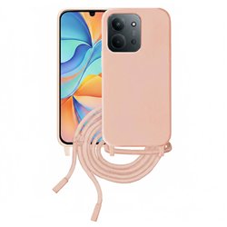 Funda con cordón para Xiaomi Redmi 15C (4G) Rosa