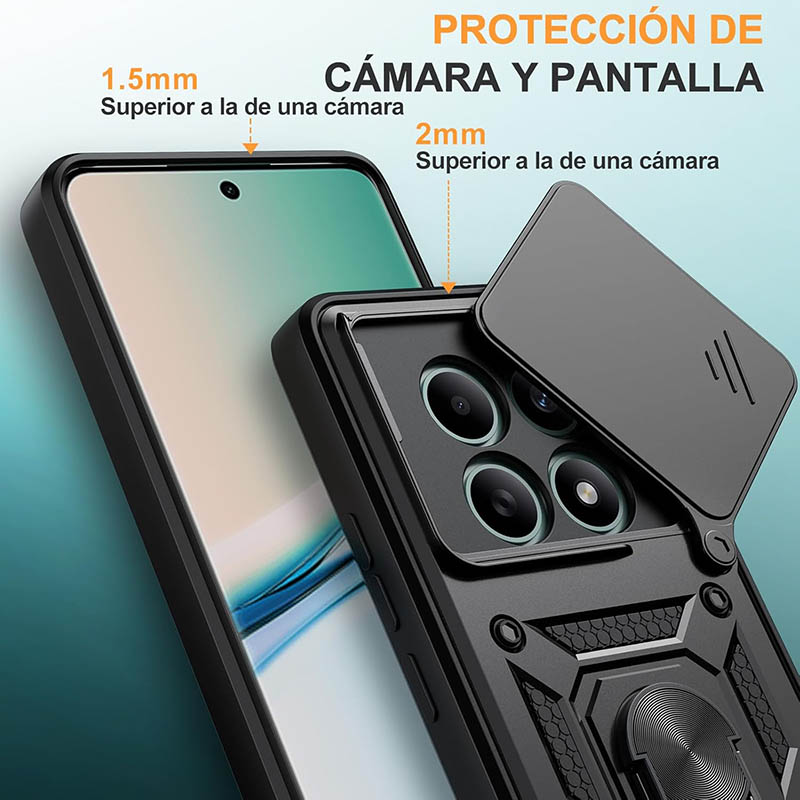 Funda Slide Armor con anillo para Xiaomi Redmi Note 15 4G/5G