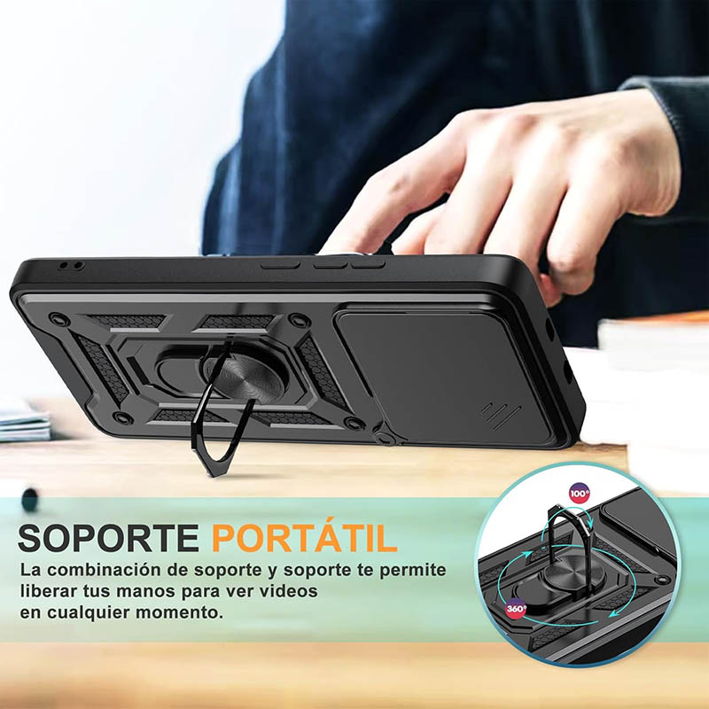 Funda Slide Armor con anillo para Xiaomi Redmi Note 15 4G/5G