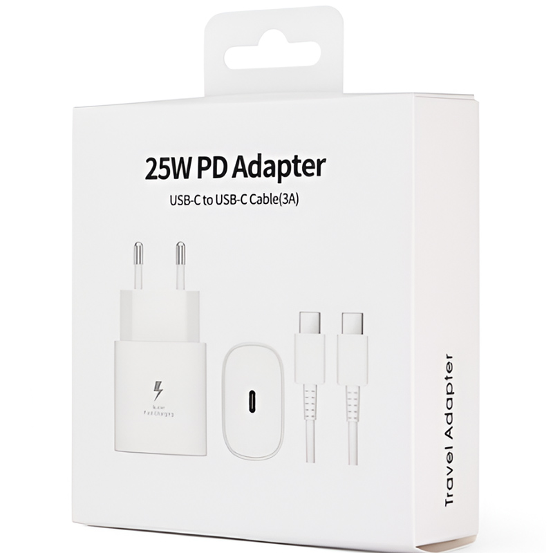 Cargador Usb C Carga rápida PD 25W 4A con Cable USB C a USB C