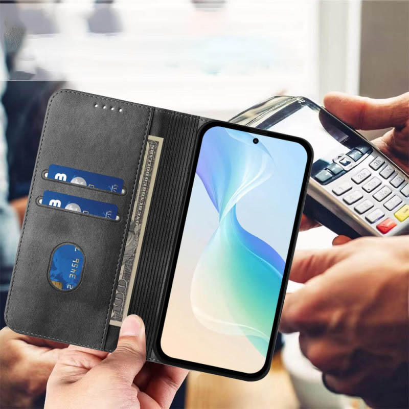 Funda tipo cartera para Xiaomi Redmi 15 Negro