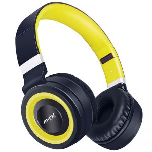 auriculares-con-micrófono Auriculares amarillos MTC con Super Bass.