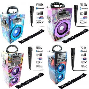 Altavoces con karaoke y mp3