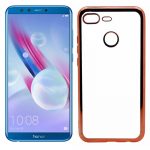 Funda de silicona transparente con borde cromado para Honor 9 Lite