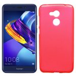 Funda trasera mate lisa de silicona color rojo para Honor 6C Pro