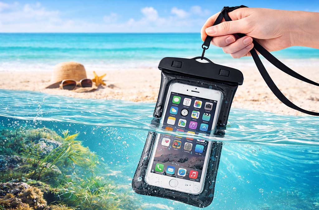 Funda impermeable universal para móvil ideal para piscina y playa