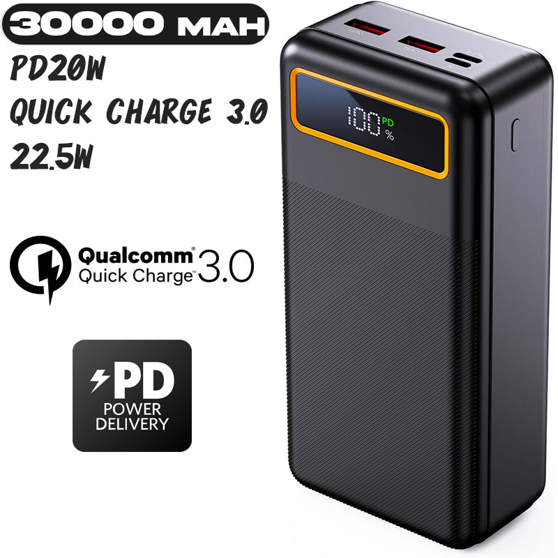 batería externa 30000 mah carga rápida